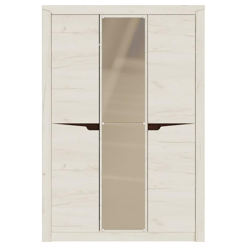 Шкаф Эверест Либерти 142х50х207 см Дуб крафт белый/Венге темный (2370723)