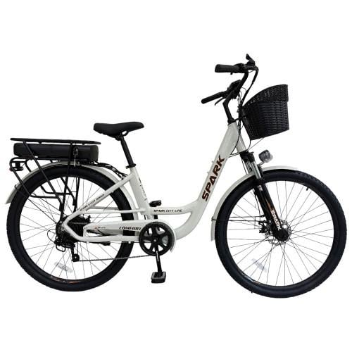 Велосипед з електромотором Spark E-CITY COMFORT 18" 48V 500W 12,8 Ah Світло-сірий (000218748)