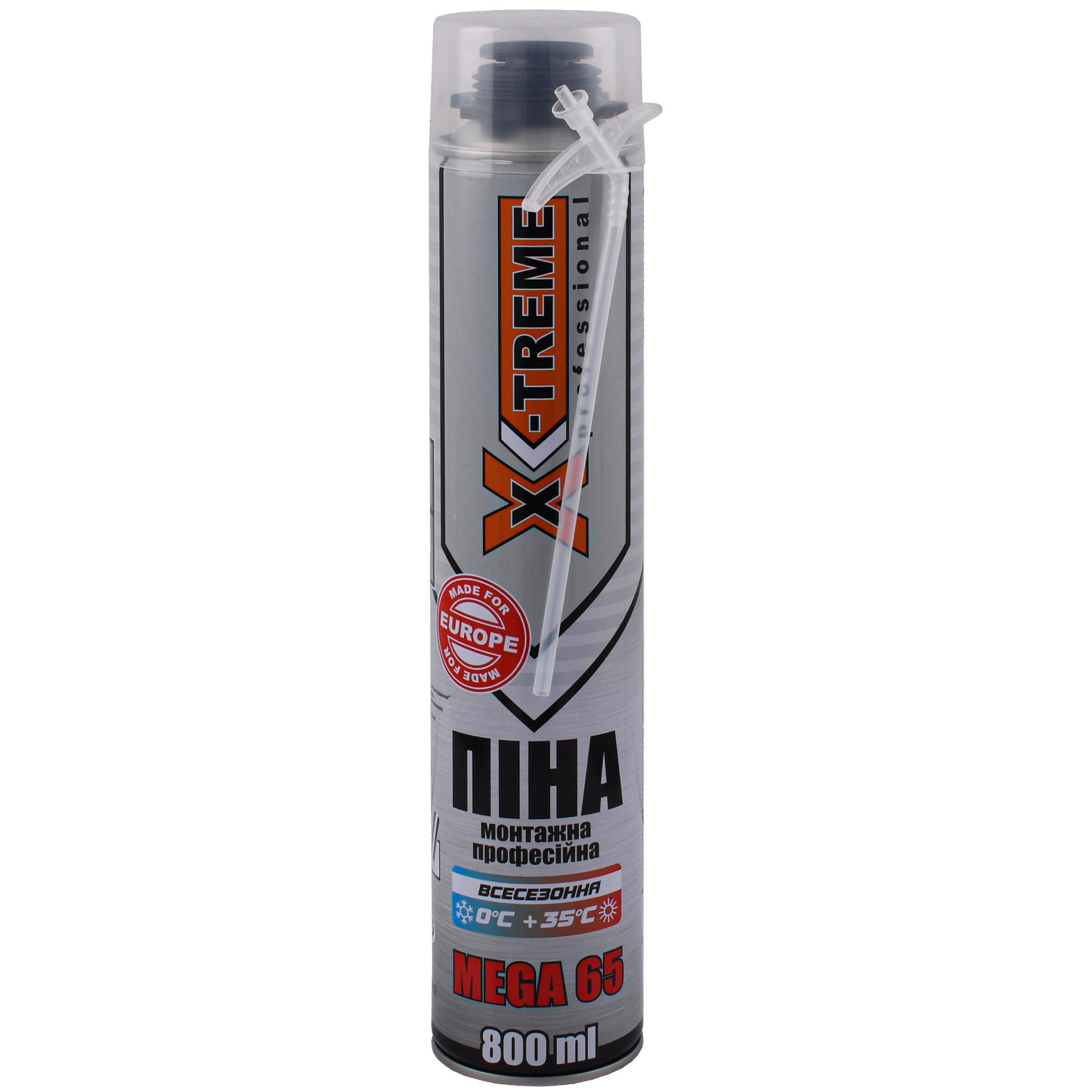 Пена монтажная X-Treme MEGA-65 ручная/пистолетная 800 мл (000030718)