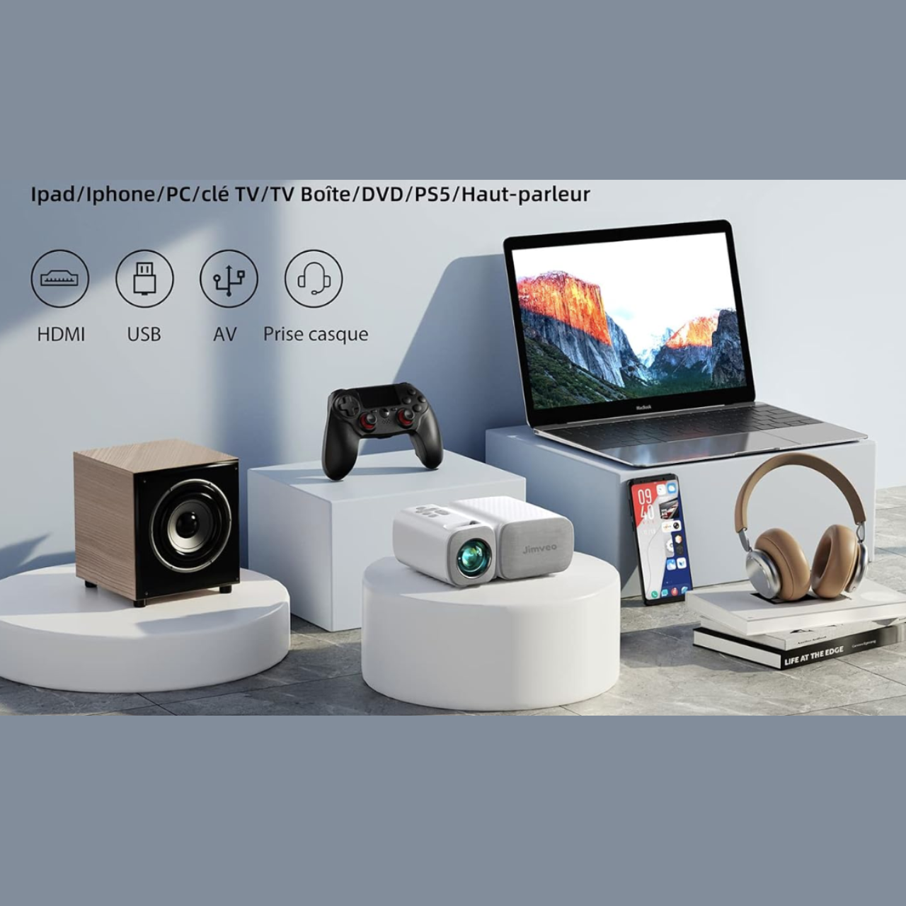 Мини-проектор Jimveo C11 Mini Full HD Wi-Fi 8500 Лм - фото 3 Мини-проектор Jimveo C11 Mini Full HD Wi-Fi 8500 Лм - фото 3