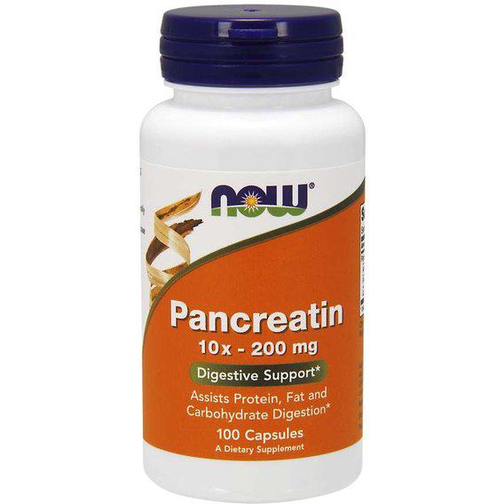 Панкреатін NOW Foods Pancreatin 10X 200 мг 100 Caps