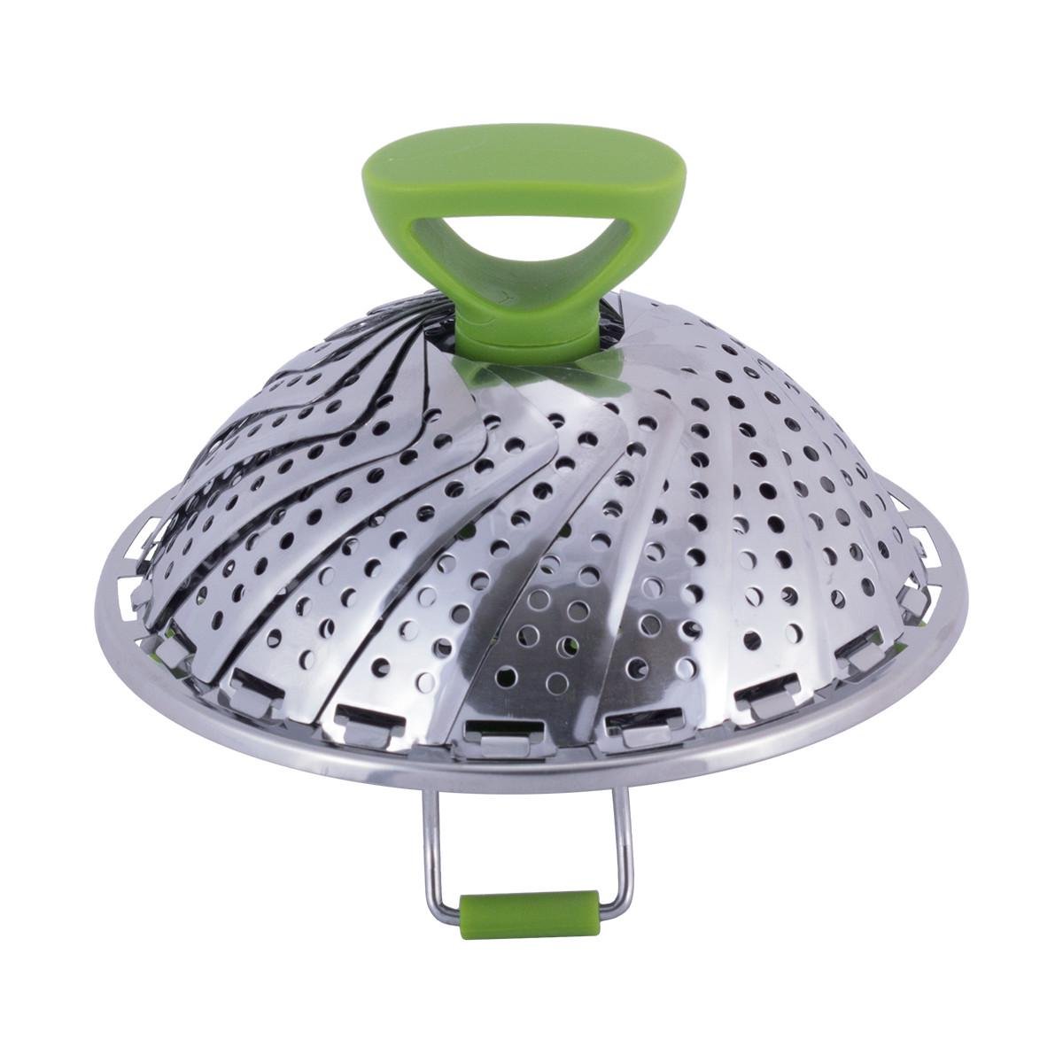 Пароварка универсальная на ножках для индукции и газа Kamille KM-8844 из нержавеющей стали 13х23 см Стальной (150-84-8844)