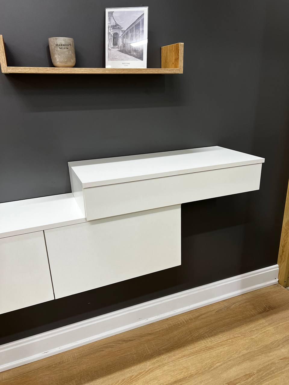 Стіл туалетний підвісний Стелла 1 704х310х130 мм Білий - фото 3 Стіл туалетний підвісний Стелла 1 704х310х130 мм Білий - фото 3