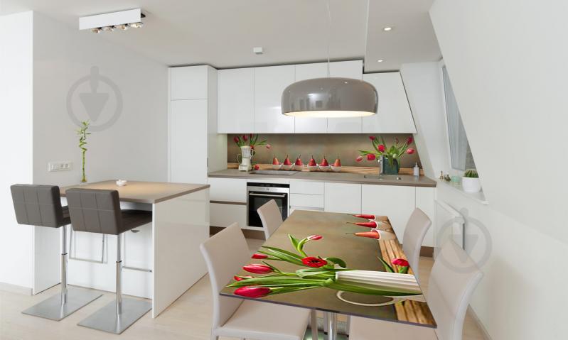 Наклейка виниловая на стол Zatarga «Груши и Тюльпаны» 600х1200 мм Z180631st