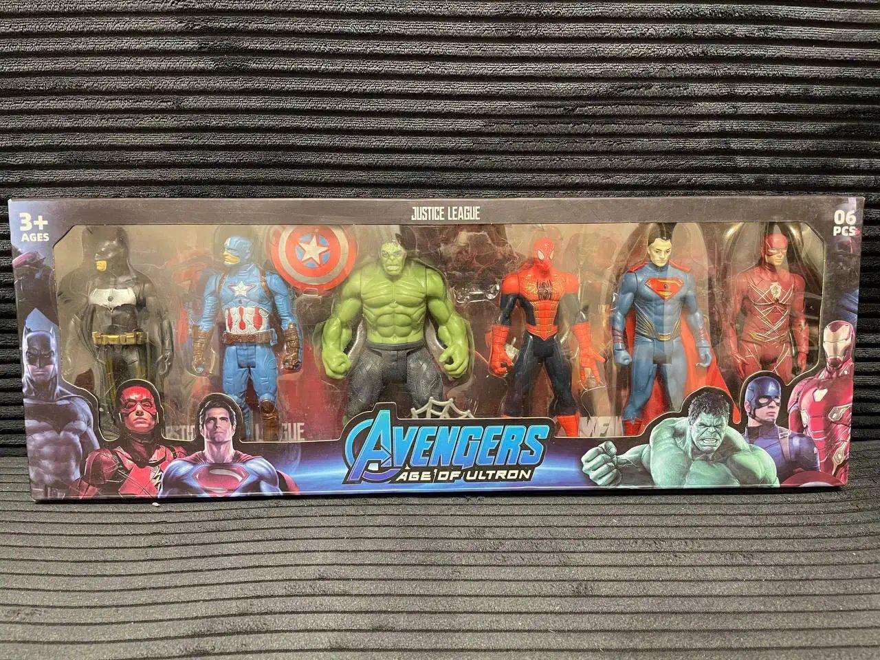 ᐉ Набор фигурок Marvel Бэтмен/Флэш/Человек/Паук/Халк/Капитан