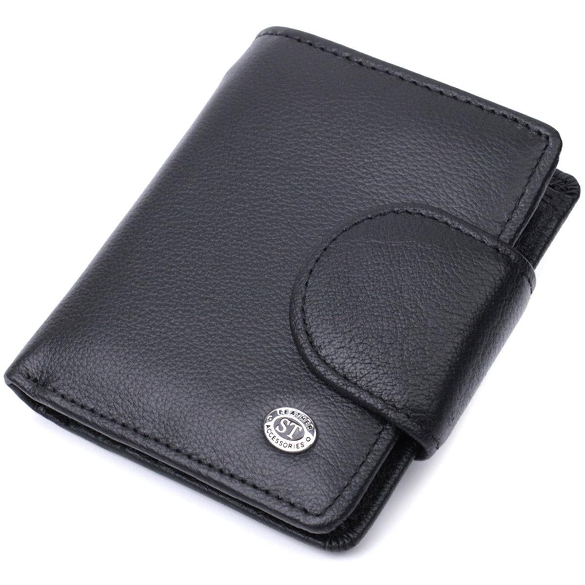 Кошелек женский ST Leather 22725 с карманом для монет из натуральной кожи Черный (168-136-22725)