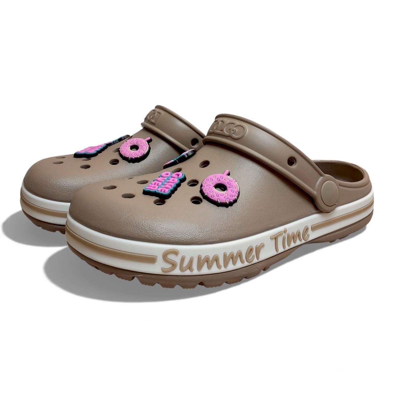 Сабо підліткові dagostyle з джибітсами р. 33 21,5 см Бежевий (2925396436)