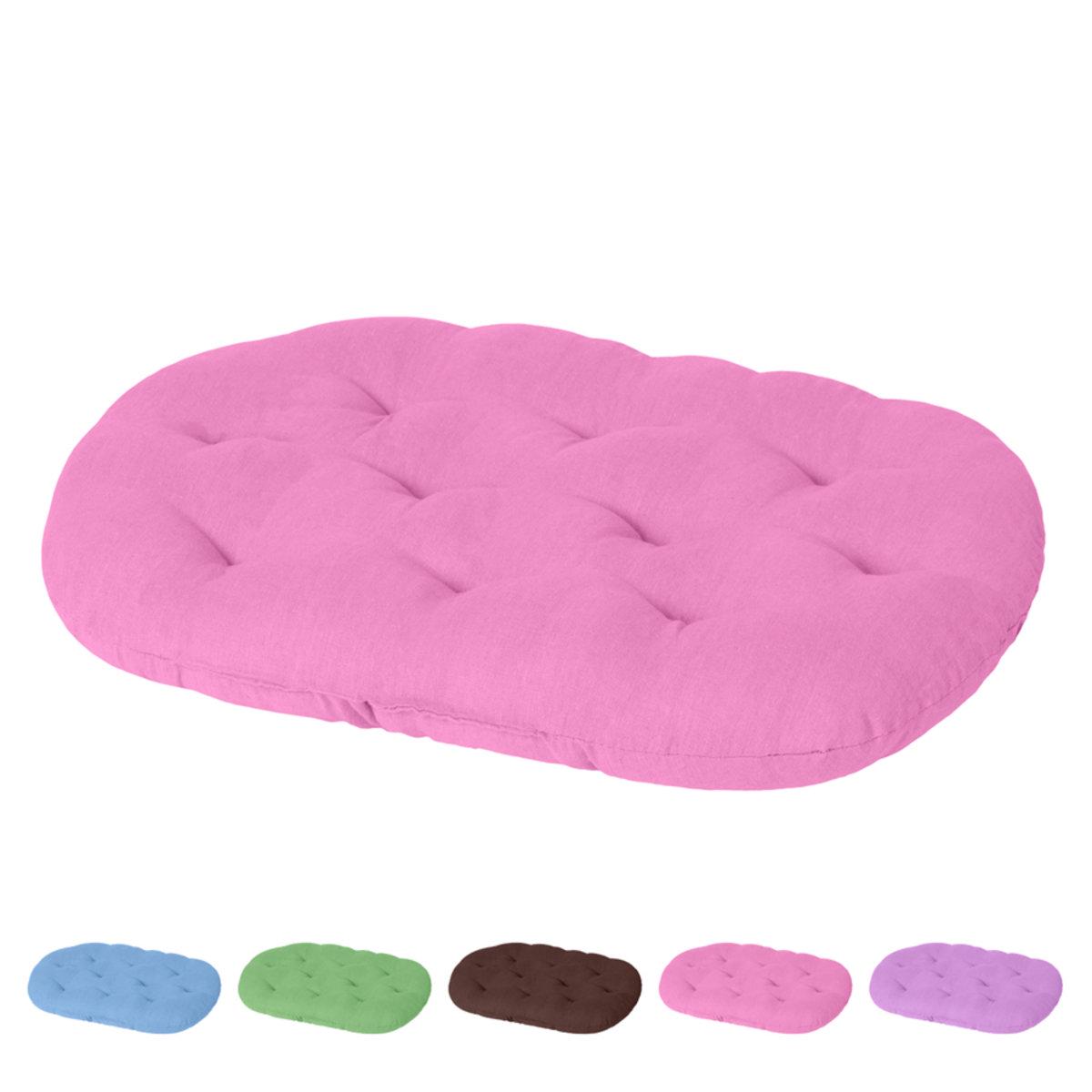 Подстилка овальная для животных Теремок M 45х55х7 см Розовый (41047 Col) - фото 2