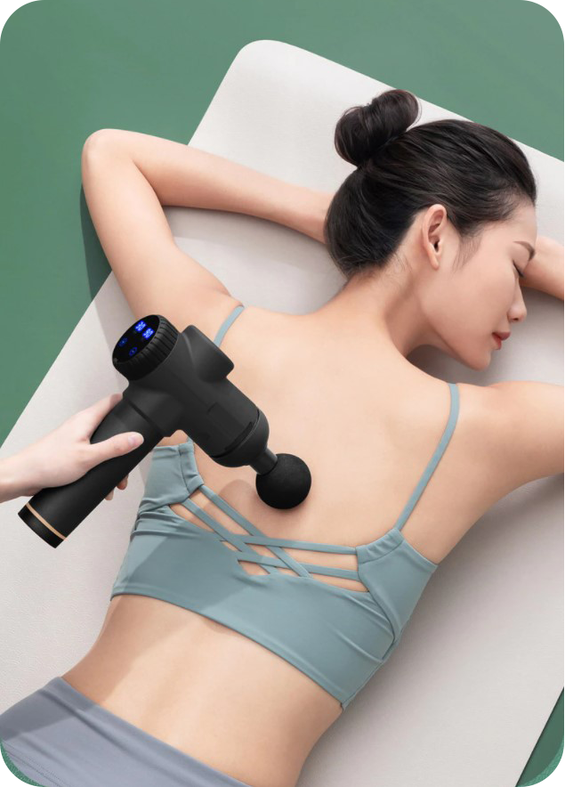 Масажер ударний перкусійний Rlaxyoo S3 Massage Gun 6 насадок 2400 мАг 30 режимів - фото 6