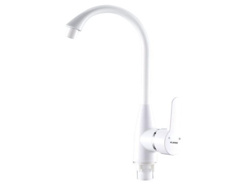 Смеситель кухонный PLAMIX Mario-011 White без подводки