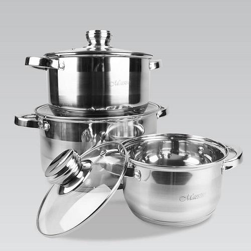 Набор кастрюль Maestro 6 пр. (MR-2220-6L) Набор кастрюль Maestro 6 пр. (MR-2220-6L)