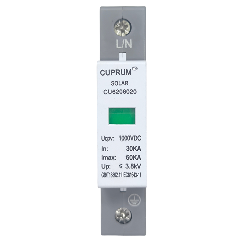 Пристрій захисту від імпульсних перенапруг 1000VDC 60kA 3,8kV 1п (cu6206010)