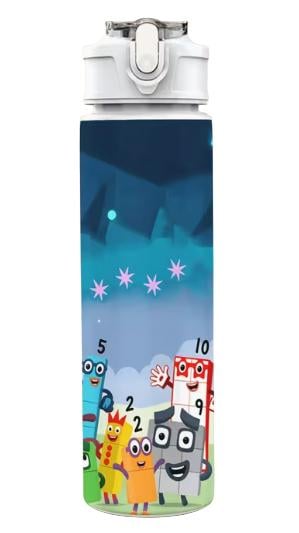 Детская бутылка для воды с трубочкой Numberblocks 750 мл (35110144)