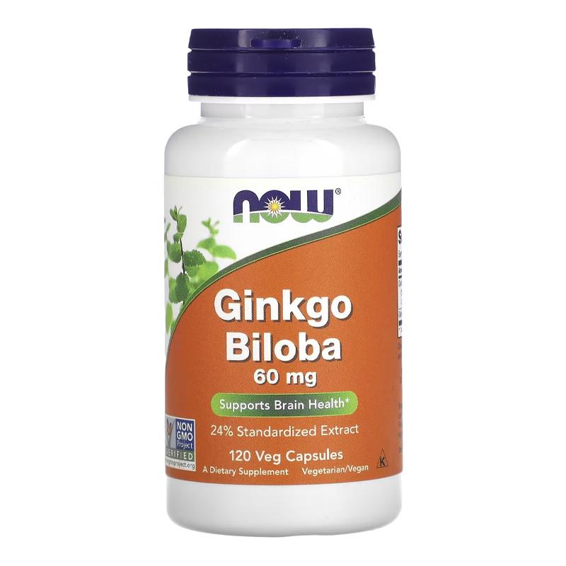 Гінкго білоба NOW Ginkgo Biloba 60 mg 120 вега-капс. (06456-01) Гінкго білоба NOW Ginkgo Biloba 60 mg 120 вега-капс. (06456-01)
