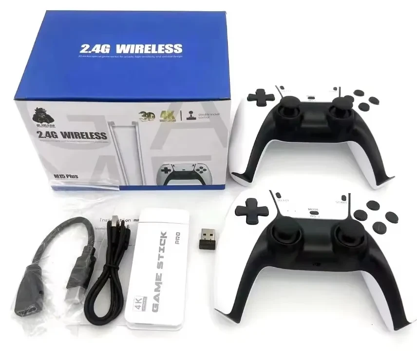 Игровая приставка M15 Plus 64Gb 4K Game Stick 3D 20000 игр Белый Игровая приставка M15 Plus 64Gb 4K Game Stick 3D 20000 игр Белый