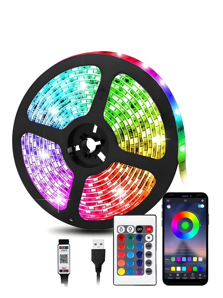 Смарт-стрічка RGB 5050 розумна вологозахищена світлодіодна 5 м (1642786810)