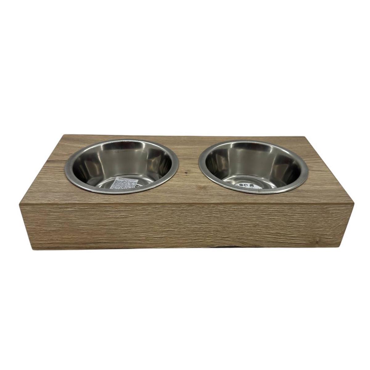 Миска для собак двойная на подставке из фанеры с покрытием Eger - фото 1 Миска для собак двойная на подставке из фанеры с покрытием Eger - фото 1