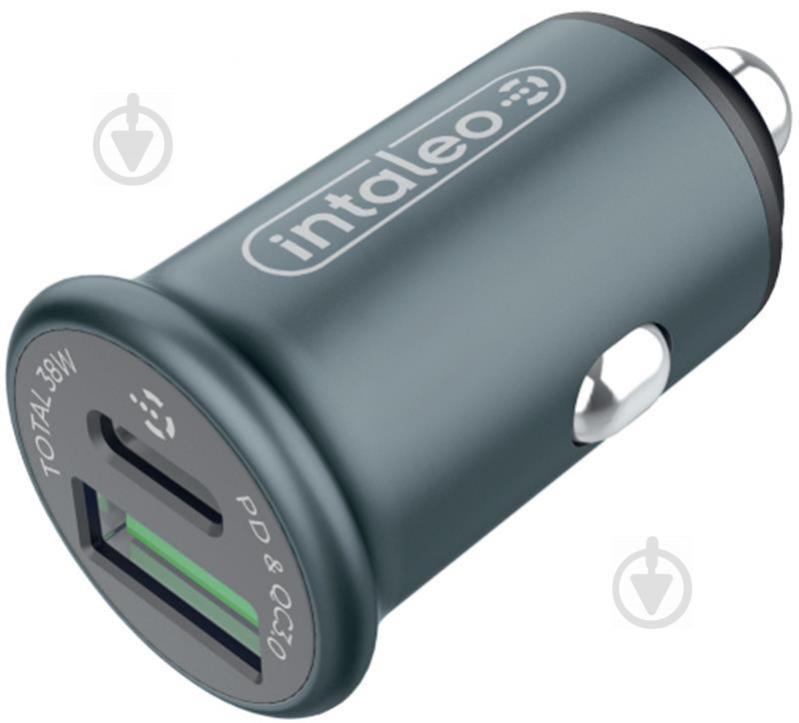 Автомобильное зарядное устройство Intaleo CCGQPD238 (2USB, 3A) Grey (1283126509971)