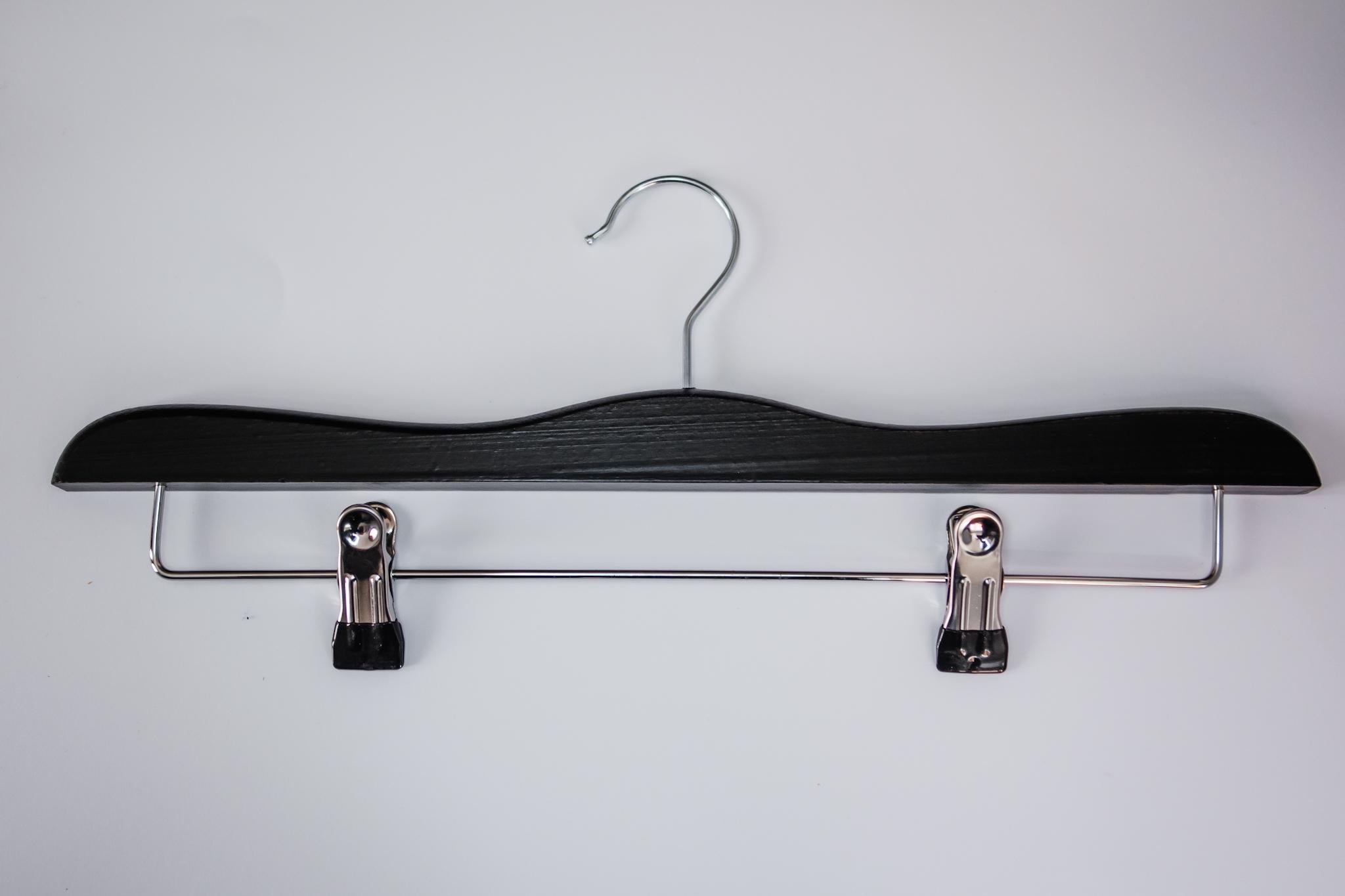 Вешалка костюмная с прищепками 41 см Черный
