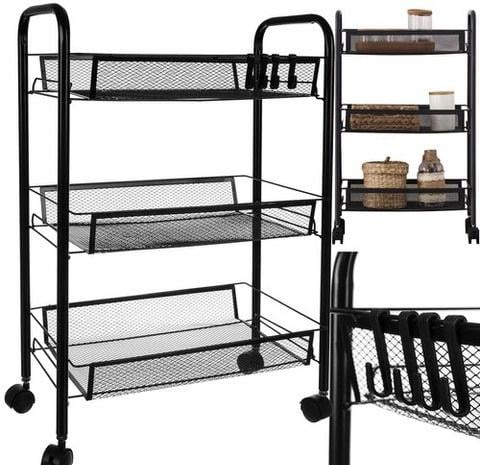 Стеллаж-органайзер многоуровневый с крючками для кухни/ванной комнаты - фото 3 Стеллаж-органайзер многоуровневый с крючками для кухни/ванной комнаты - фото 3