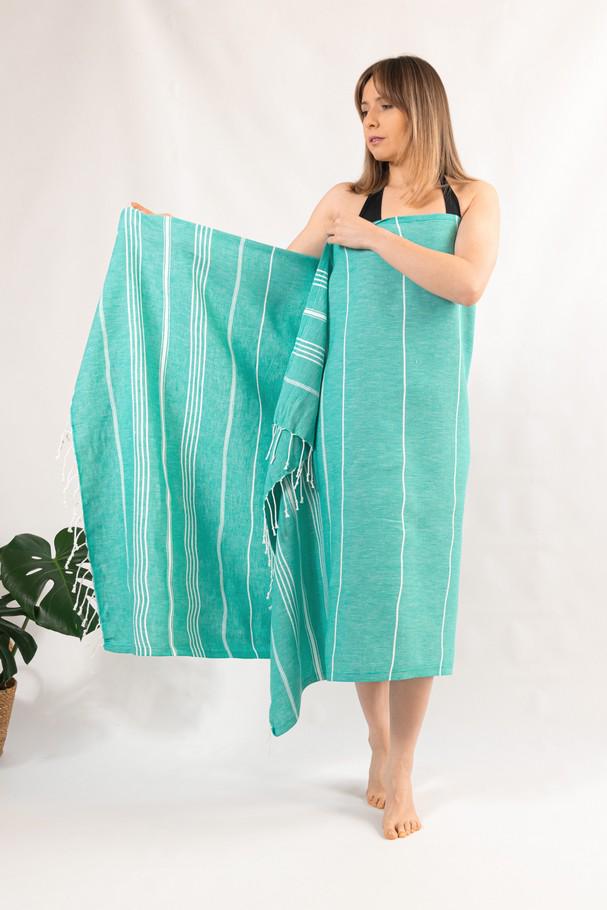 Полотенце Peshtemal Beach Pool Spa 100х180 см Изумрудный (17712652) - фото 4