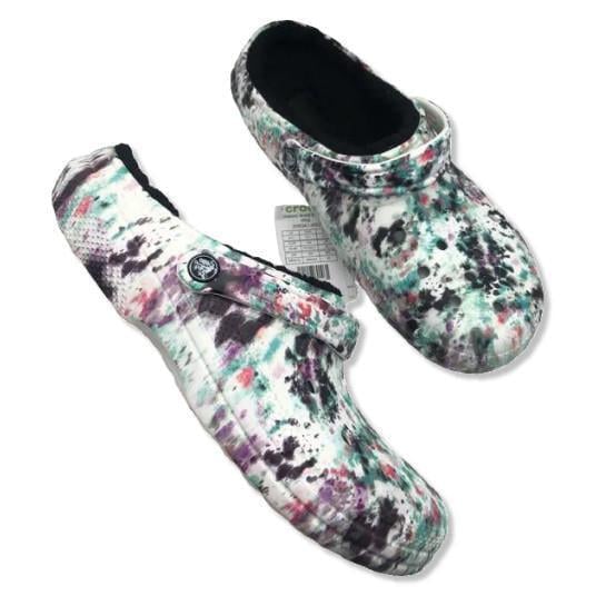 Сабо утепленные кроксы Crocs Classic Lined Tie Dye Clogs р. 39 (206341-4su)