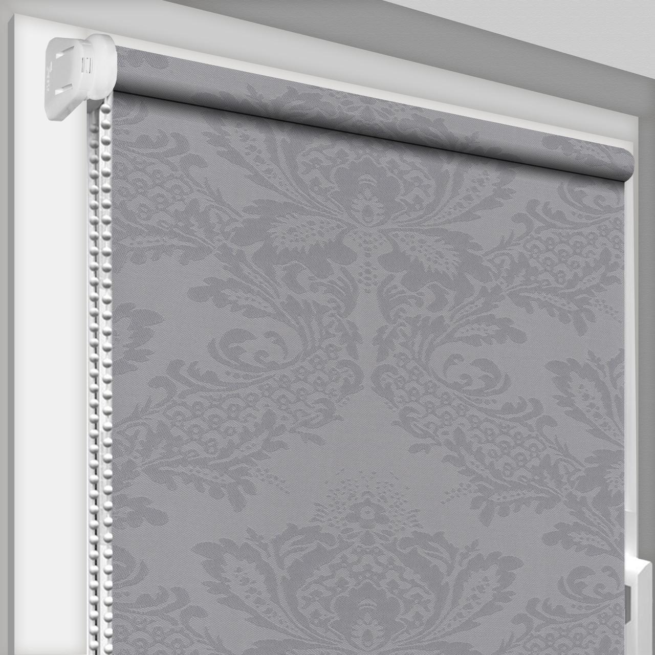Рулонна штора DECO SHARM Квіти 7649 відкритого типу 2100х1700 мм Світло-сірий (kvit7649-44)