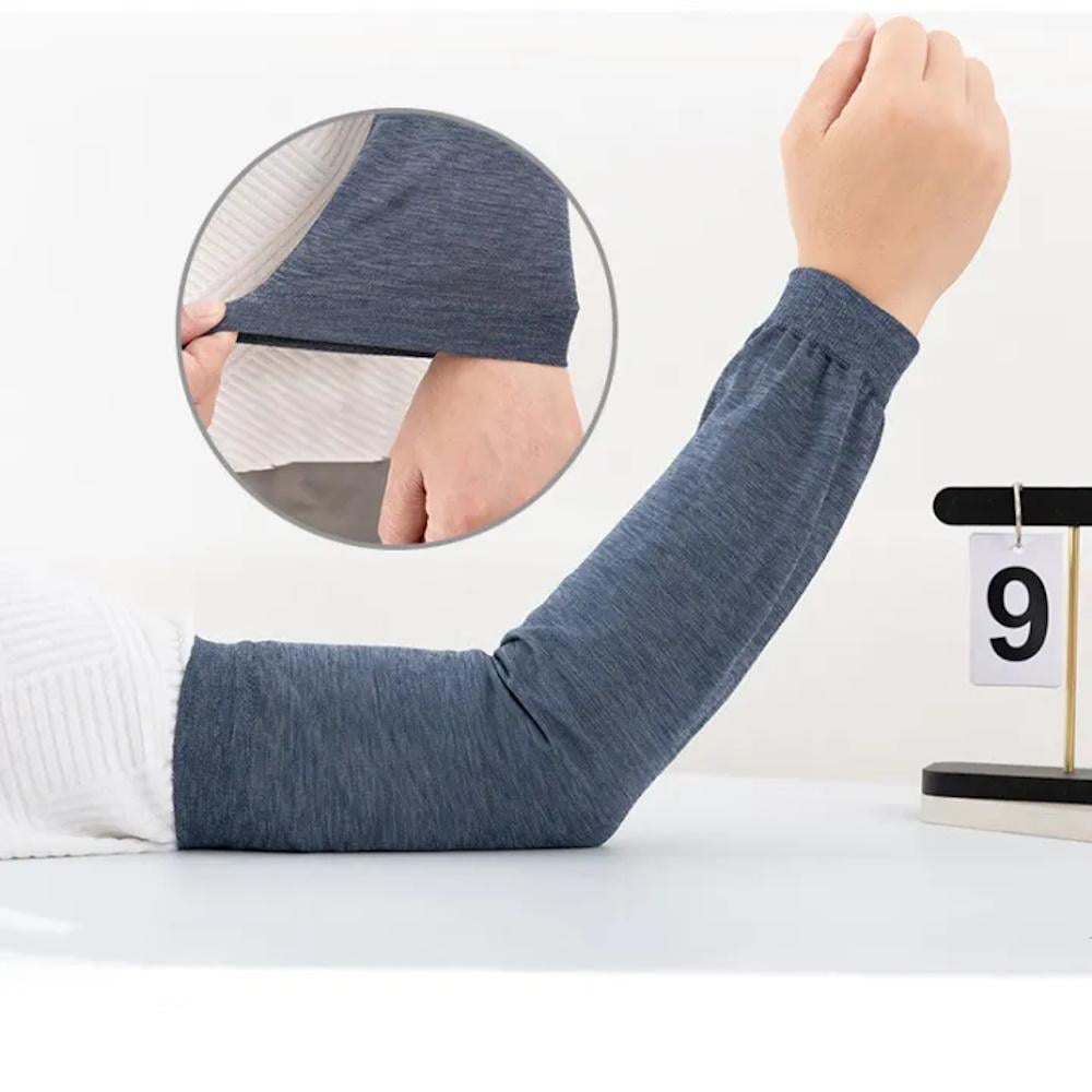 Нарукавники длинные 40 см Джинсовый Синий - фото 3