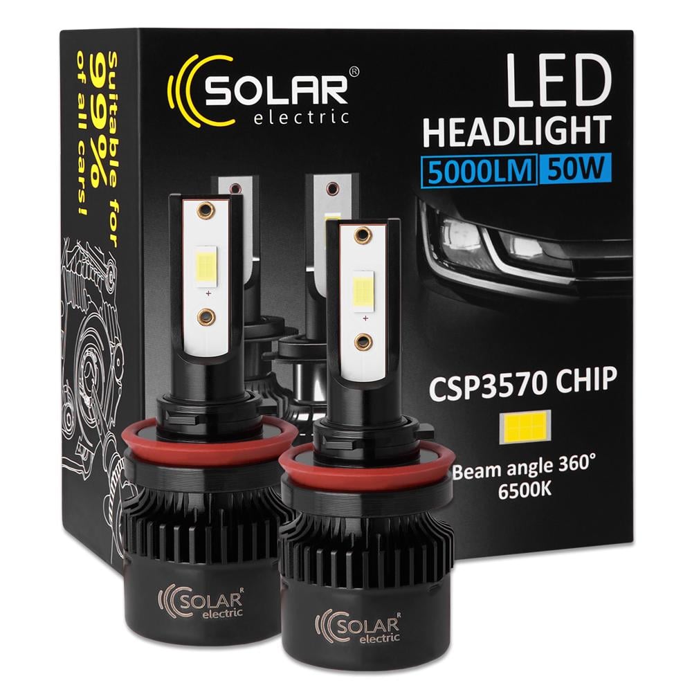 Автолампа Solar LED H8-H11-H16 12/24V 50W 5000Lm 6500K CSP3570 Автолампа Solar LED H8-H11-H16 12/24V 50W 5000Lm 6500K CSP3570