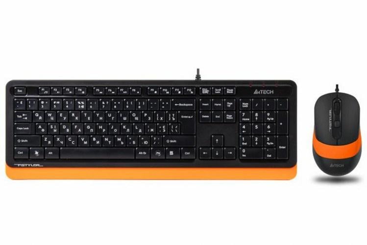 Клавіатура A4Tech F1010 Eng/Ru/Ukr Black/Orange (dceede0a)