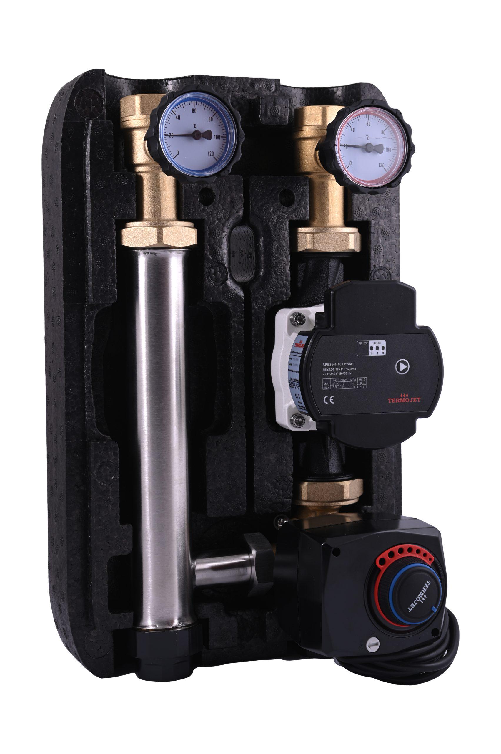 Насосная группа со смесителем 1" ВР в EPP теплоизоляции без насоса Black (НГ-48 84622480)