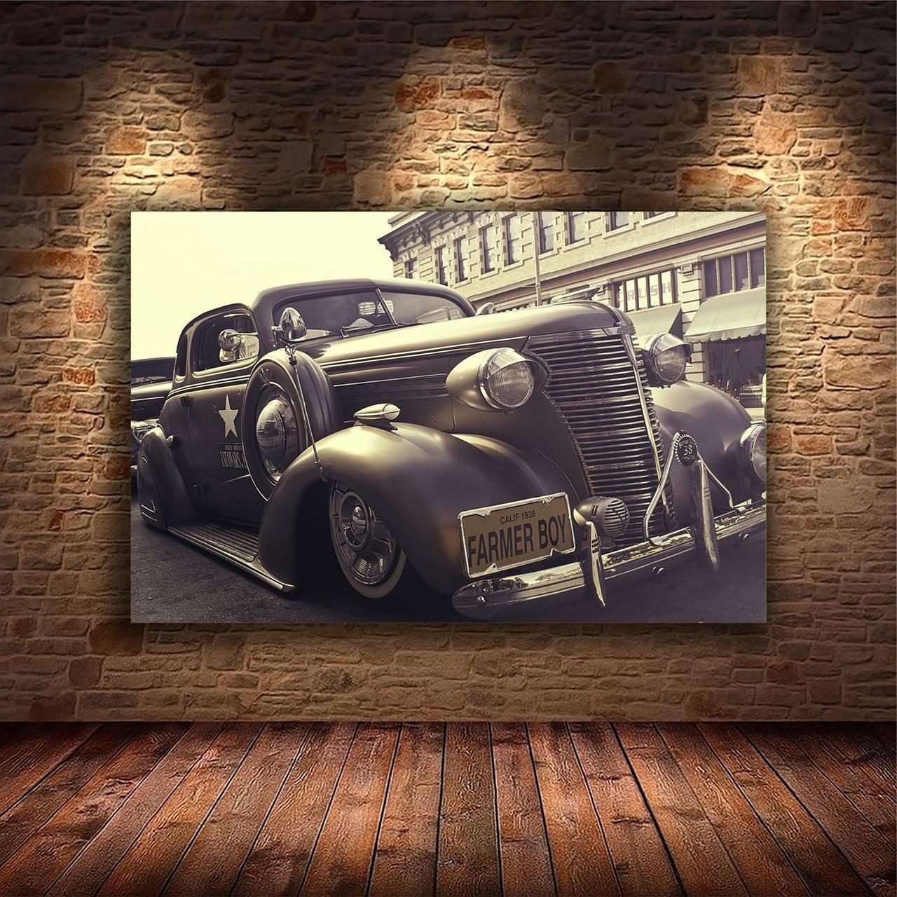 Картина на холсте Ретро автомобиль 35х55 см (M132)