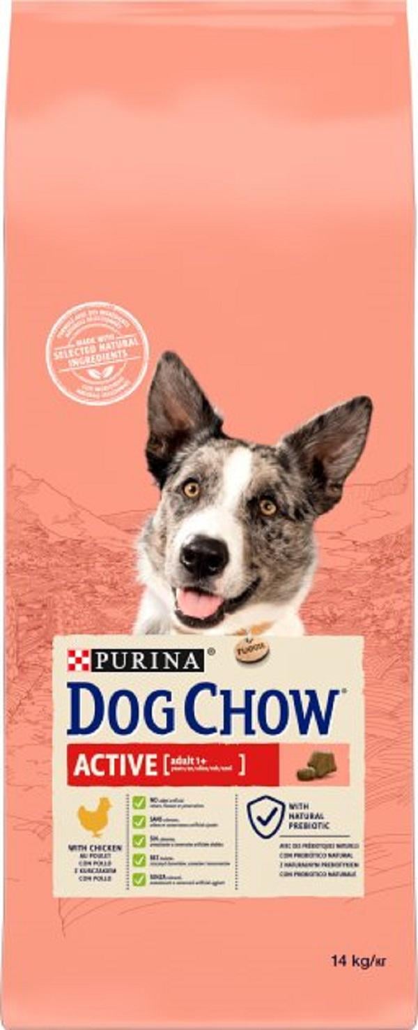 Корм сухой для активных и рабочих собак Purina Dog Chow Active с курицей 14 кг (7613034487933) - фото 1