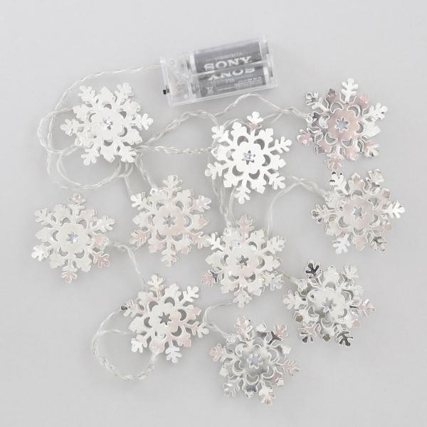 Гирлянда Yes! Fun металлическая Снежинки электрическая (973381)