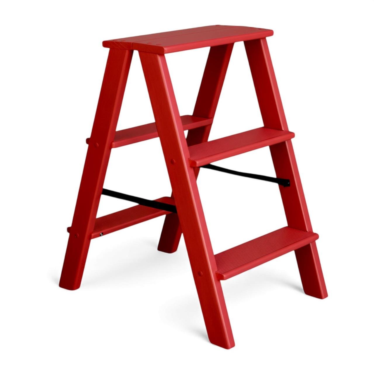 Табурет-лестница деревянный Студія Дерева Вільха Вестерн бытовой двусторонний 3 ступеньки Красный (31002859) - фото 1 Табурет-лестница деревянный Студія Дерева Вільха Вестерн бытовой двусторонний 3 ступеньки Красный (31002859) - фото 1