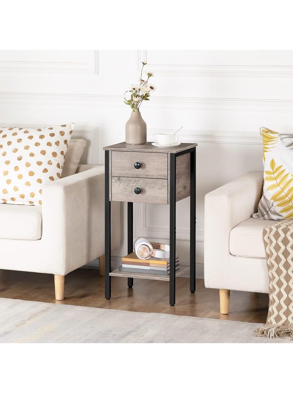 Тумбочка прикроватная высокая MSM с 2 ящиками и полкой (a119) - фото 3 Тумбочка прикроватная высокая MSM с 2 ящиками и полкой (a119) - фото 3