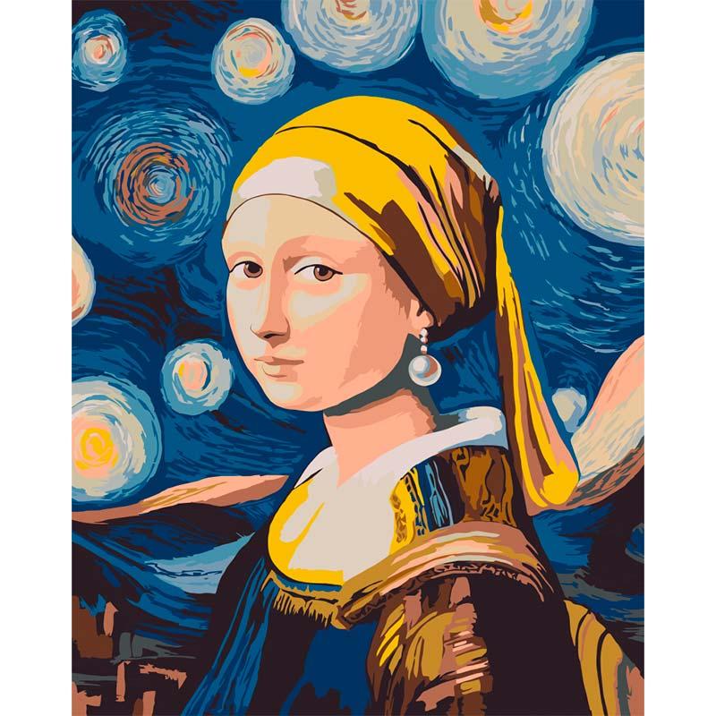Картина по номерам ART CRAFT Мона с жемчужной серьгой 40х50 см (10181-AC)