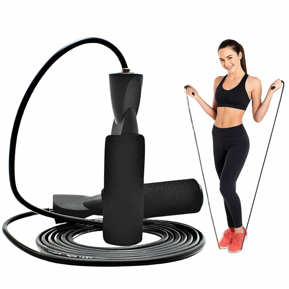 Скакалка скоростная гимнастическая для кроссфита с подшибниками 2,8 м Черный - фото 2 Скакалка скоростная гимнастическая для кроссфита с подшибниками 2,8 м Черный - фото 2