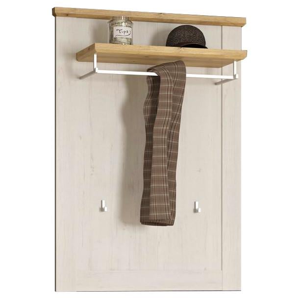 Вешалка для одежды настенная Mebel Service Лора с открытой полочкой и штангой 78х108 см (vishak_Lora_MS)