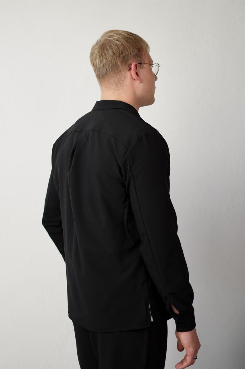 Костюм мужской классический Tiar A0126 рубашка/штаны L Черный (A0126/2) - фото 3