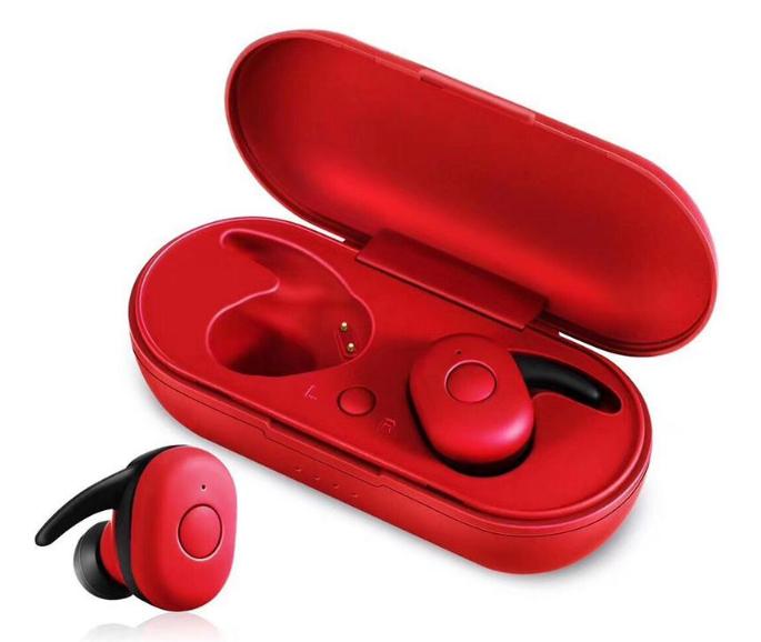 Беспроводные наушники DT1 TWS Bluetooth с кейсом Red