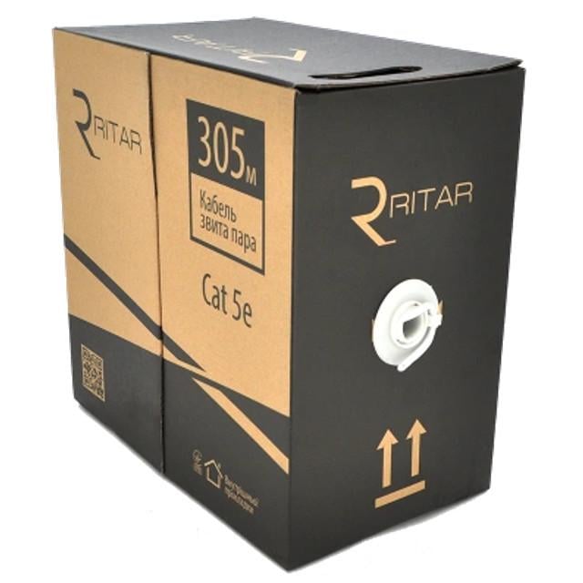 Кабель Ritar внутрішній КВПЕ FTP CCA 4x2x0,51 4p 24 AWG 305 м (2939638813)