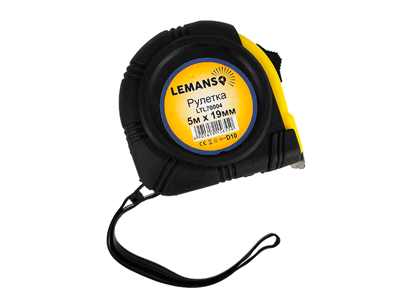 Рулетка Lemanso LTL70004 5 м х 19 мм Желто-черный (6402)