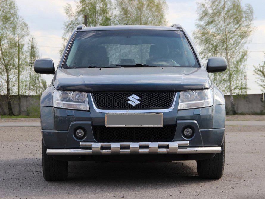 Передний ус ST015 CAN для Suzuki Grand Vitara 2005-2017 гг. нержавеющая сталь Хром