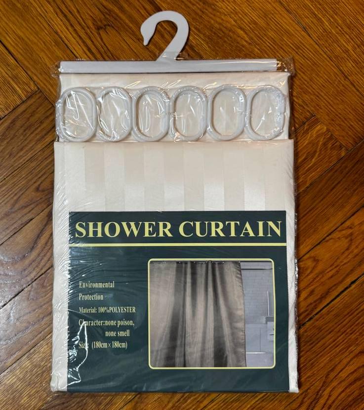 Штора для ванной Chaoya текстильная 180х180 см Бежевый (AWN-00072) - фото 2 Штора для ванной Chaoya текстильная 180х180 см Бежевый (AWN-00072) - фото 2