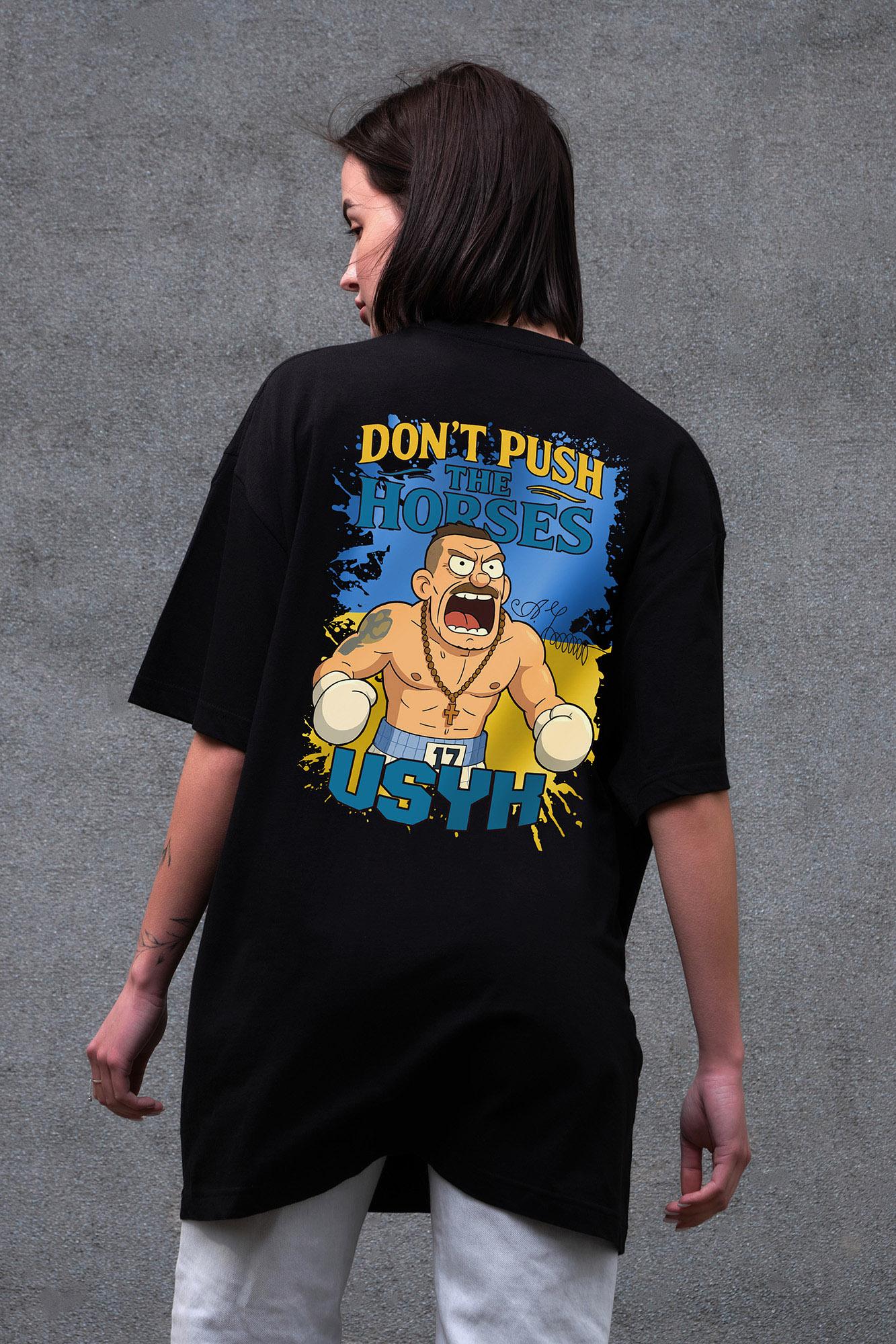 Футболка жіноча Without з принтом Usyk оверсайз L/XL Black (L8055229)