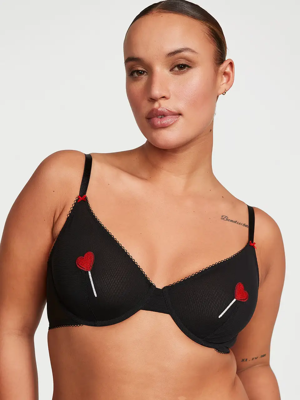 Бюстгальтер демі без підкладки Victoria's Secret Tease Unlined Demi Bra 80E Чорний (19415033)