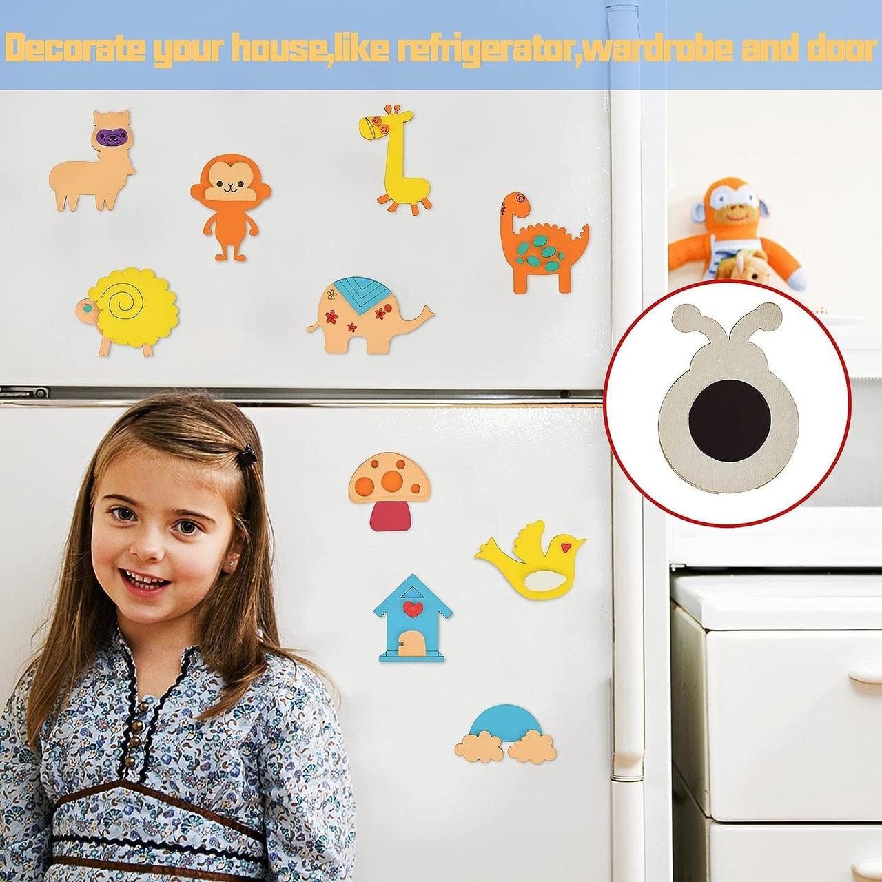 Набор для рисования деревянных магнитов своими руками 24 шт. - фото 2 Набор для рисования деревянных магнитов своими руками 24 шт. - фото 2