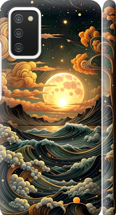 Чехол на Samsung Galaxy A02s A025F Арт волны (6332m-2203-42517)