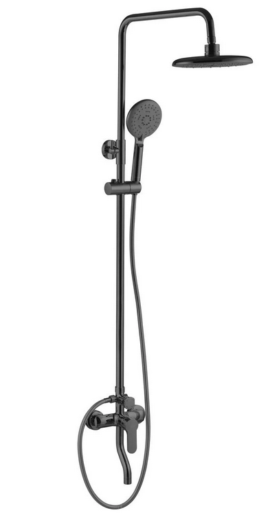 Душова система Imprese MODUS Black з виливом/тропічний душ 220 мм/ручний душ 3 режими Чорний матовий